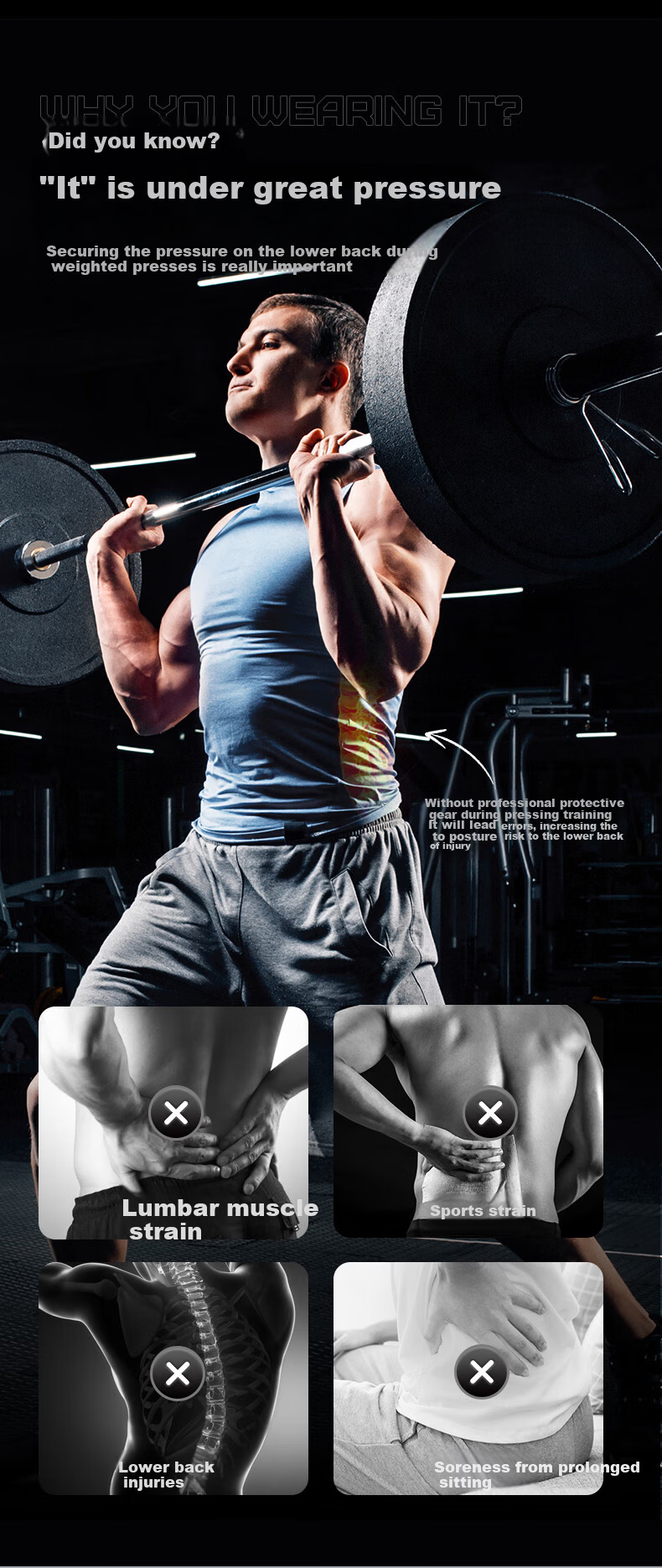 Under Armour Lumbar Support Belt for Sports and Fitness, Relieves Lumbar Disc Herniation, Muscle Strain, and Prolonged Sitting, Provides Deadlift Support and Waist Compression, Size L 3