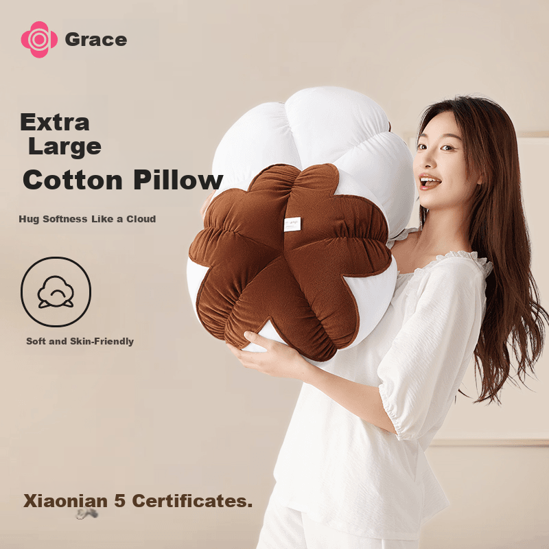 Grace Cotton Pillow Boy and Fox Soft Comfortable Cotton Vacuum Packed Pillow Heartbeat Edition