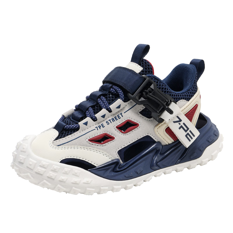 7-PE Boys' Sandals 2026 Summer New Outdoor Breathable Closed-Toe Soft Sole Kids' Sports Creek Shoes for Big Boys