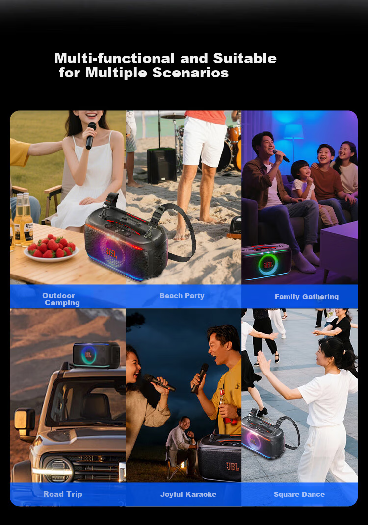JBL PARTYBOX ON THE GO 2nd Gen Wireless Bluetooth Speaker Long Battery Life Bass Outdoor Portable Mobile Karaoke Party Smart Speaker 17