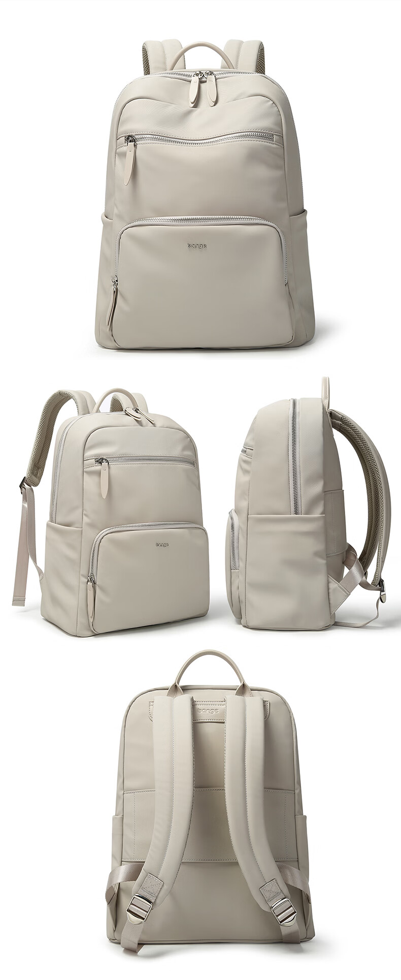 Bange 16-inch Laptop Backpack Business Travel Women’s Shoulder Bag Bookbag Gray Model 505 13