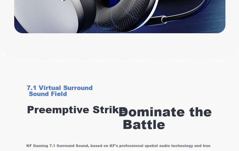 IKF V12 USB Sound Card Edition Gaming Headset Over-Ear Esports Headphones Wired FPS Exclusive Tuning 7.1 Surround Sound Microphone Valorant Delta Black Gray 13