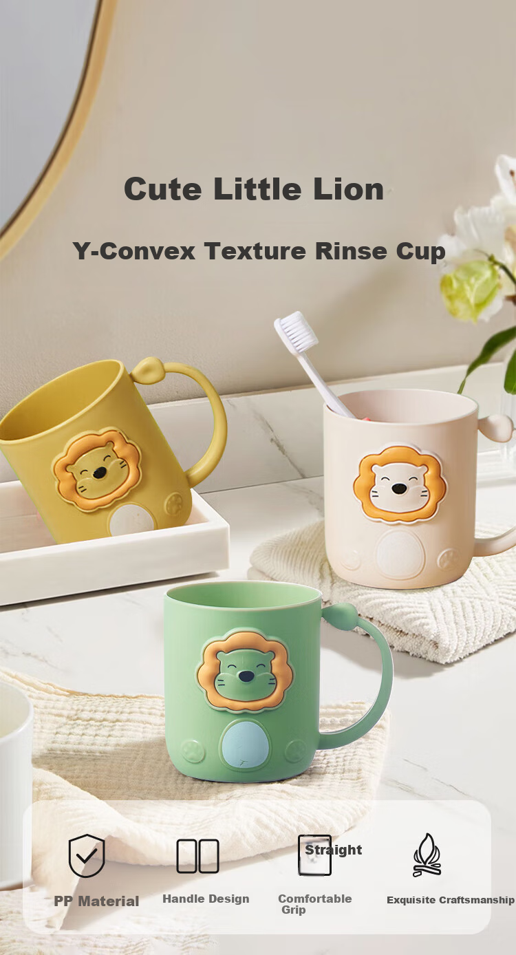 Jebish Children's Mouthwash Cup Toothbrush Cup Baby Toothbrush Cup Cute Cartoon 2-Pack 2