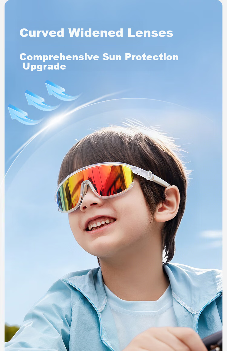 FENCHI Kids Cycling Glasses Windproof UV Protection Running Speed Skating Outdoor Sports Professional Bicycle Goggles Back to School 7