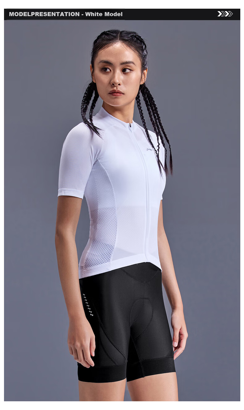 LI-NING Women's Cycling Jersey Short Sleeve Summer Breathable Quick-Dry Sweat-Wicking Sun Protection Road Bike Cycling Gear 10