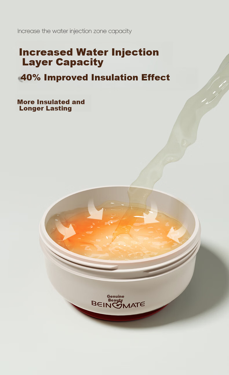 Beingmate Baby Feeding Bowl Temperature-Controlled Water Injection Insulated PPSU Suction Anti-Drop Children's Dining Tableware Lunch Box 1