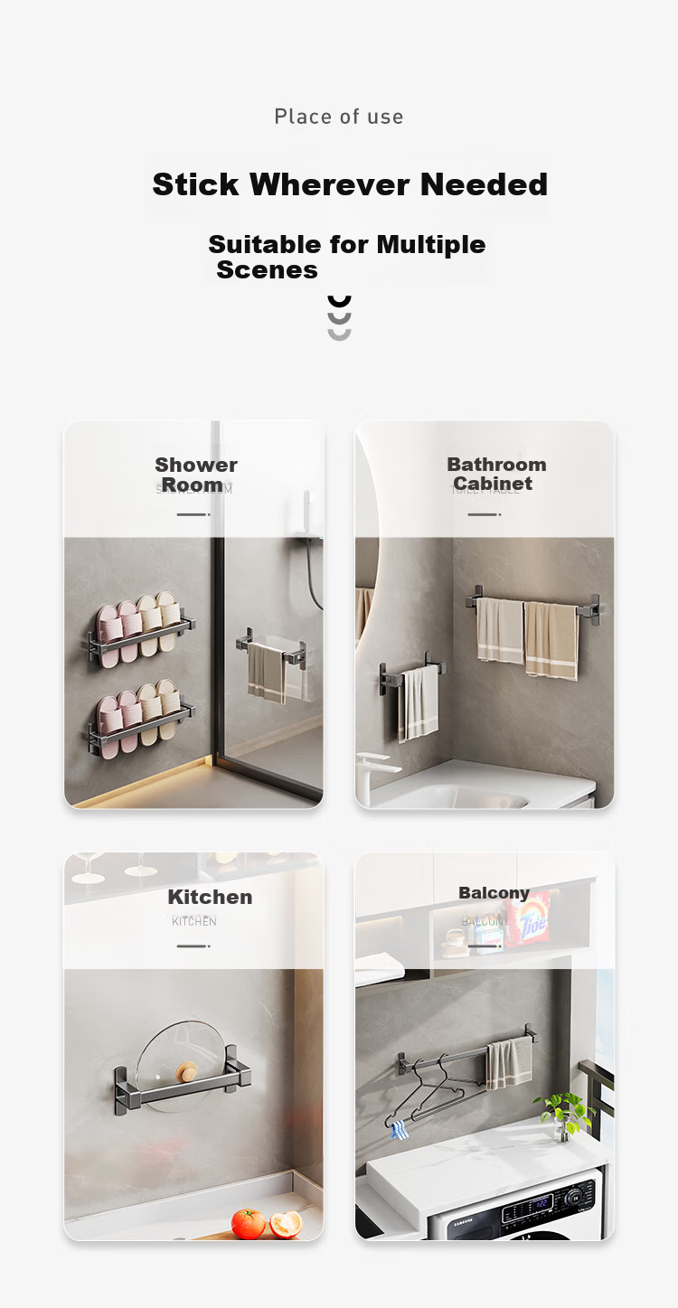 Cobbe Suction Cup Slipper Rack Bathroom No-Drill Wall-Mounted Shoe Storage Draining Organizer for Toilet 11