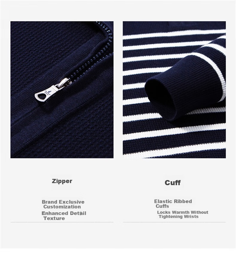 Navikail Star Model Italian Small Sailboat Men's 25-Style Half-Open Collar Striped Casual Knit Sweater 1344045502 12