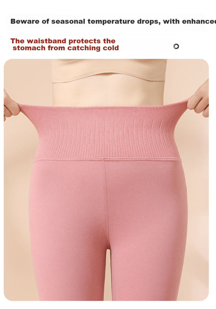 MiiOW Women's Thermal High-Waist Slimming Down Silk Thickened Fleece Lined Leggings 15