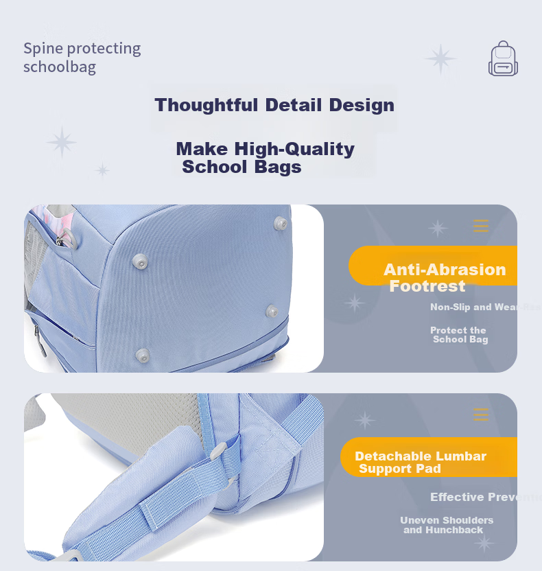 Herder Large Capacity Middle and High School Student Backpack for Boys and Girls, Grades 7-12, Ergonomic Spine Protection, Expandable, Lightweight, Stylish Double Shoulder Bag 14