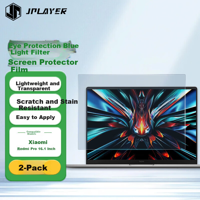 JPLAYER Keyboard Cover and HD Screen Protector Set for Xiaomi Redmi G Pro/G 2024/23/22 Laptop High Transparency Easy to Apply Scratch Resistant