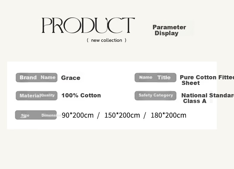Grace A-Class 100% Cotton Washed Cotton 7A Antibacterial Breathable Fitted Sheet Mattress Protector 1.8m Bed Mando 15