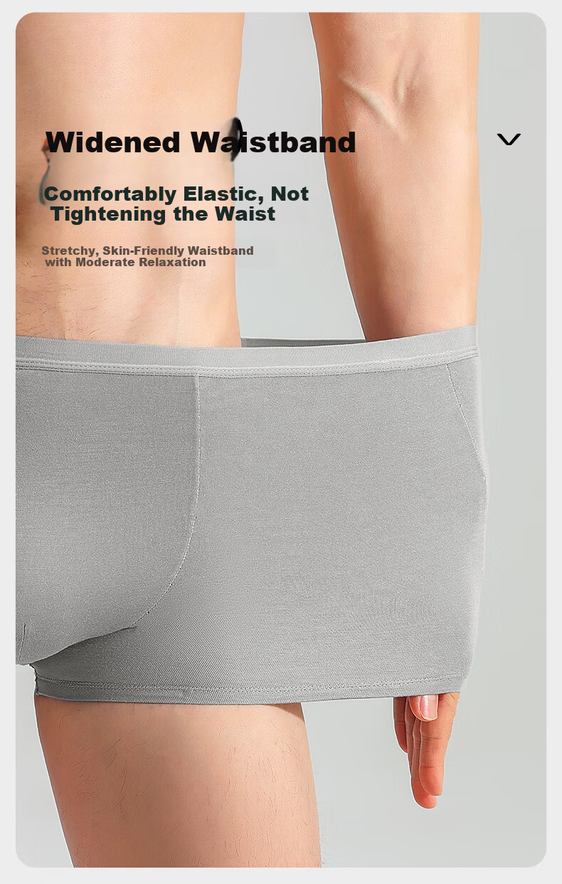 Beianshi Disposable Men's Boxer Briefs Pure Cotton Sterilized Wash-Free Travel Portable 8-Pack Gray 3XL 6