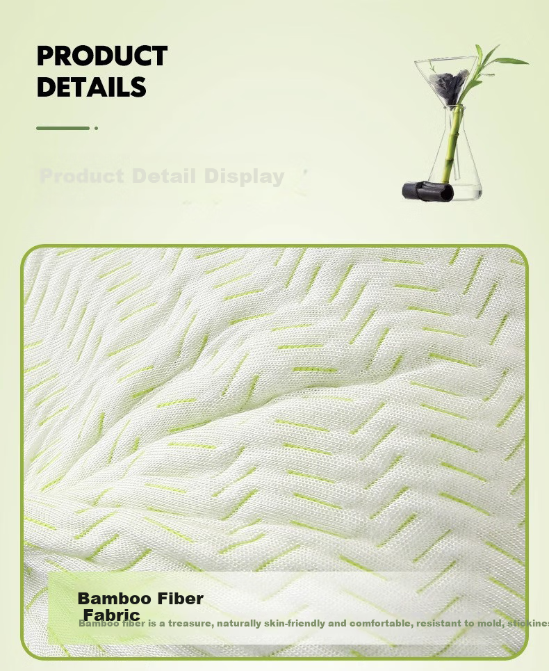 J.Sir Class A Baby-Grade Pillow High Pillow Core Deep Sleep Non-Collapsing Non-Deforming Bamboo Fiber Neck Support for Hotel and Home Use 10