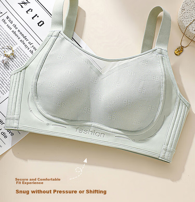 FINSEECH Strapless High Side Coverage Breast Shaping Thin Cup Bra Large Size Breathable Lingerie Mint Green 75BCD 12