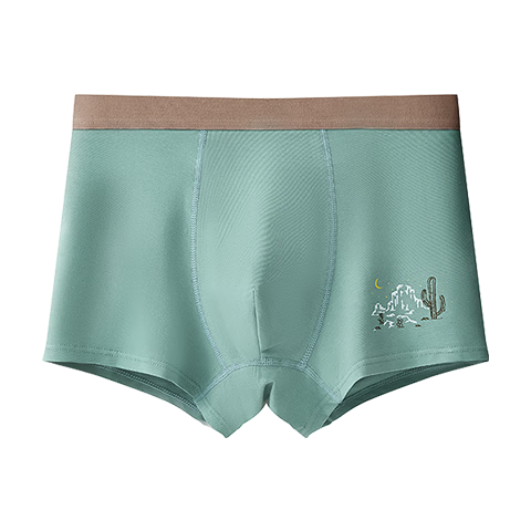 Miiow Boys' Pure Cotton Antibacterial Boxer Briefs for Teenagers, Developmental Period Boys' Four-Point Shorts, 100% Cotton Underwear for 18-Year-Old Boys
