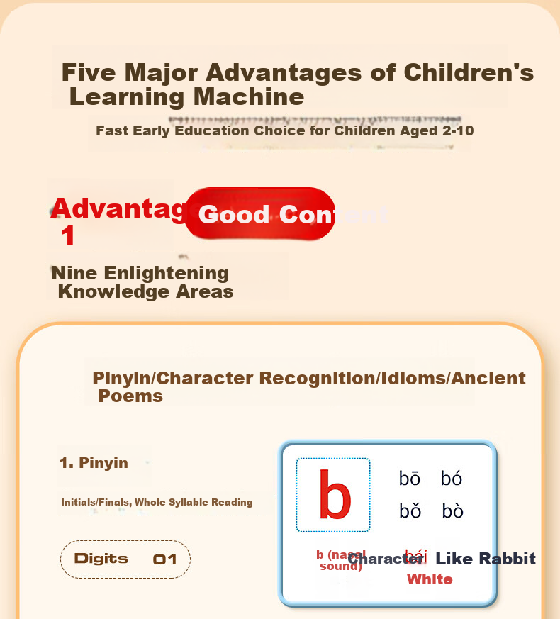 Mingxiaotang Smart Early Education Machine Children's Reading Story Toy Boys Girls Children's Day Gift R7s Blue Coverage 0-10 Years 5