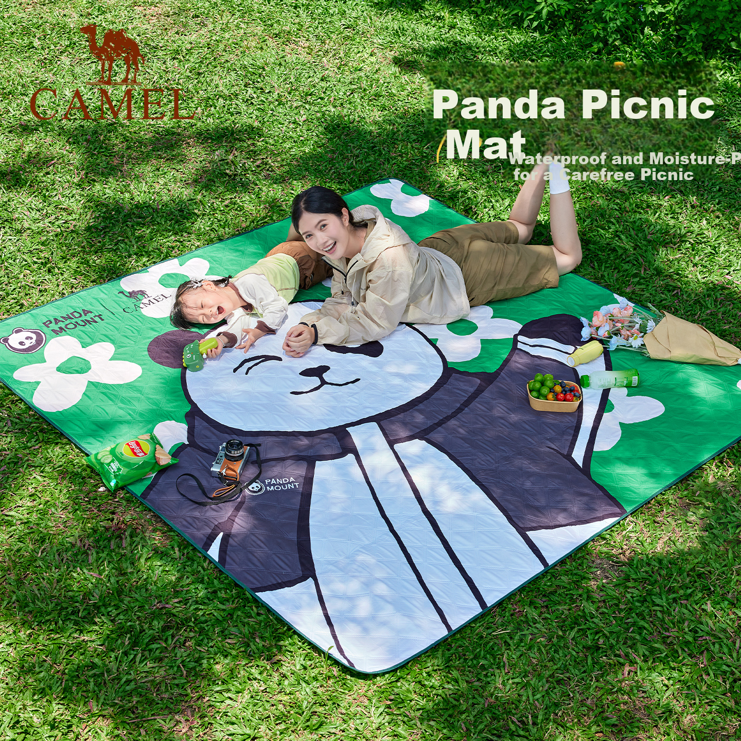 CAMEL Panda Picnic Mat Thickened Outdoor Camping Tent Moisture-Proof Waterproof Ground Mat P026