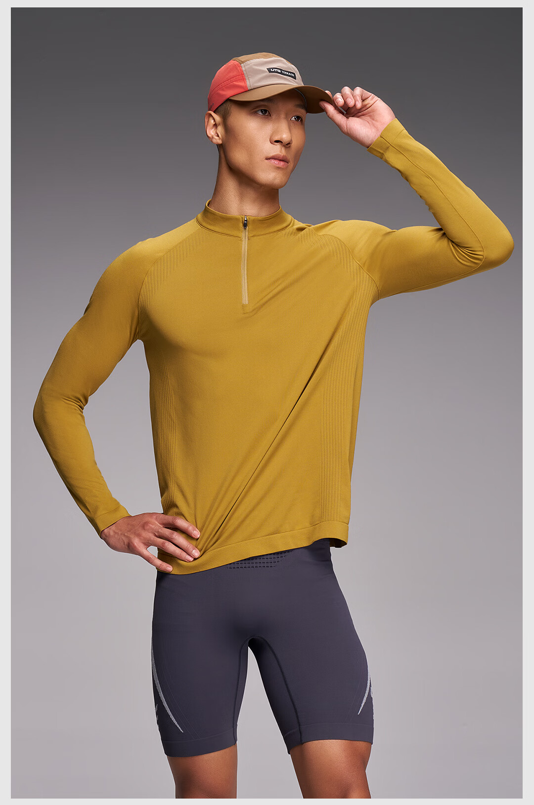 UTO Half-Zip Sports Quick-Dry Long Sleeve T-Shirt for Men and Women Outdoor Running Hiking Top Classic Black (Women's) M 20