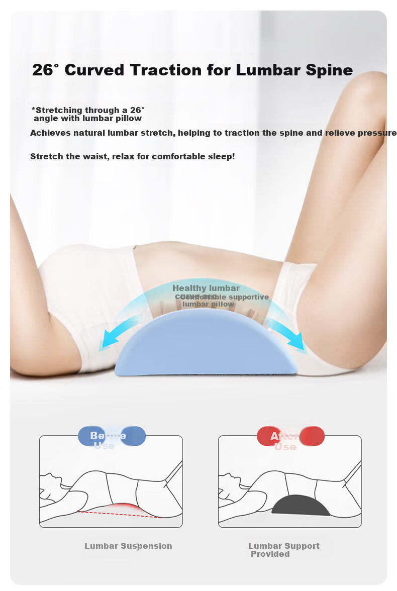 Yuzhaolin Latex Lumbar Pillow Bed Sleeping Special Waist Cushion Lumbar Disc Protrusion Ergonomic Lumbar Support Pillow Maternity Sleeping Waist Protection Pillow 7