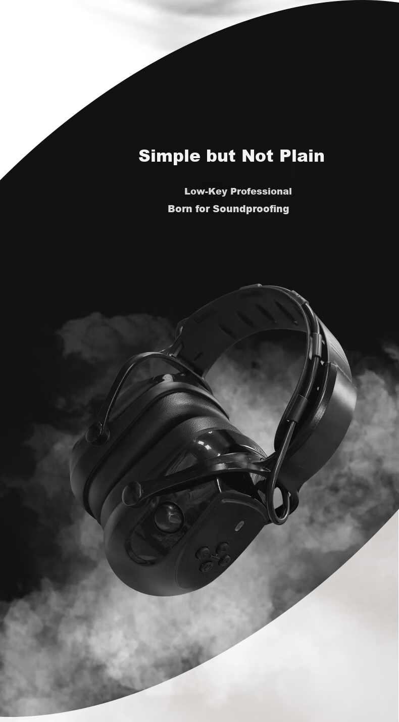 VIAN Bluetooth Over-Ear Electronic Noise-Canceling Headphones for Gardening, Noise Reduction, External Audio Source, Bluetooth Monitoring, Phone, Multimedia Communication, Noise-Isolating Headphones B 3