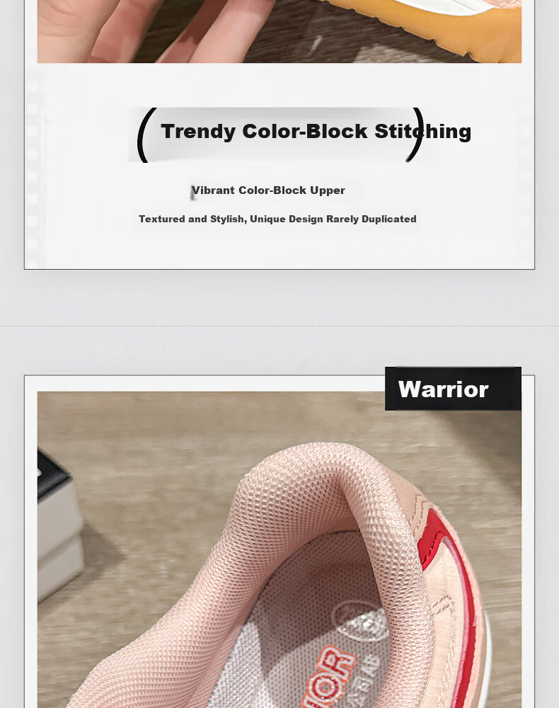 Warrior Women's Sneakers 2026 Summer New Dopamine Soft Sole German Training Shoes Casual Women's Shoes A-Gan Women's Shoes Yellow Size 37 7