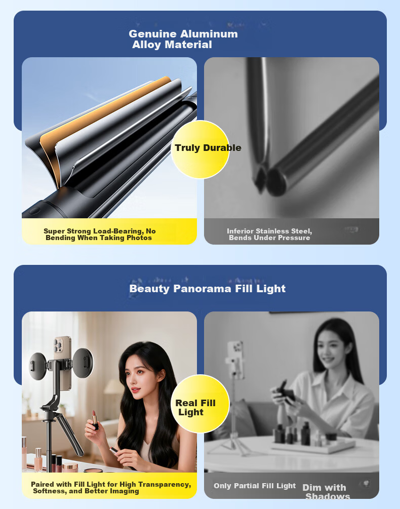 Shuotu [Smart Zoom] Selfie Stick Tripod, Portable Phone Stand, Travel Essential, Handheld Anti-Shake, 360-Degree Rotation, Concert Shooting, Douyin Live Streaming Floor Stand 7