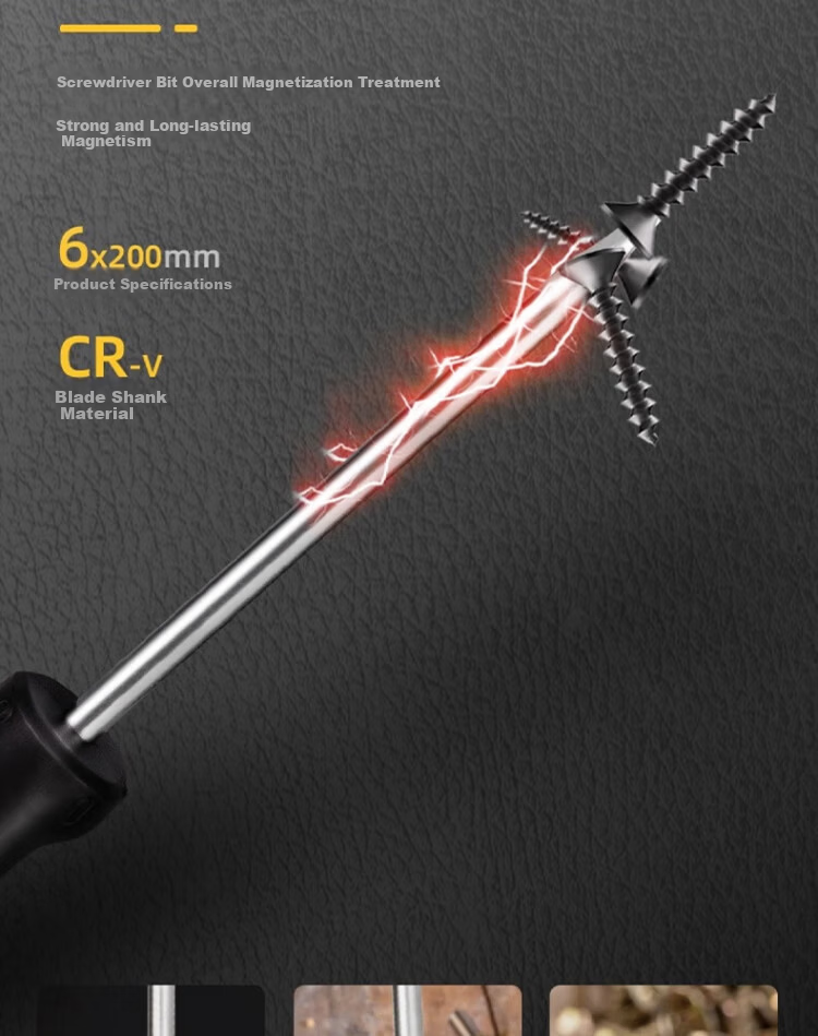 Deli Tool Plastic Handle Flathead Screwdriver 5x150mm DL6251501 (Random Shipment of New and Old Versions) 5