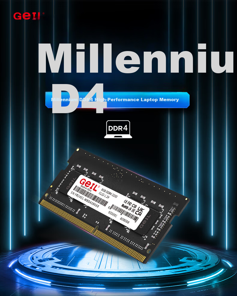 GEIL 32GB DDR4-3200 Laptop Memory Module Millennium Series 1