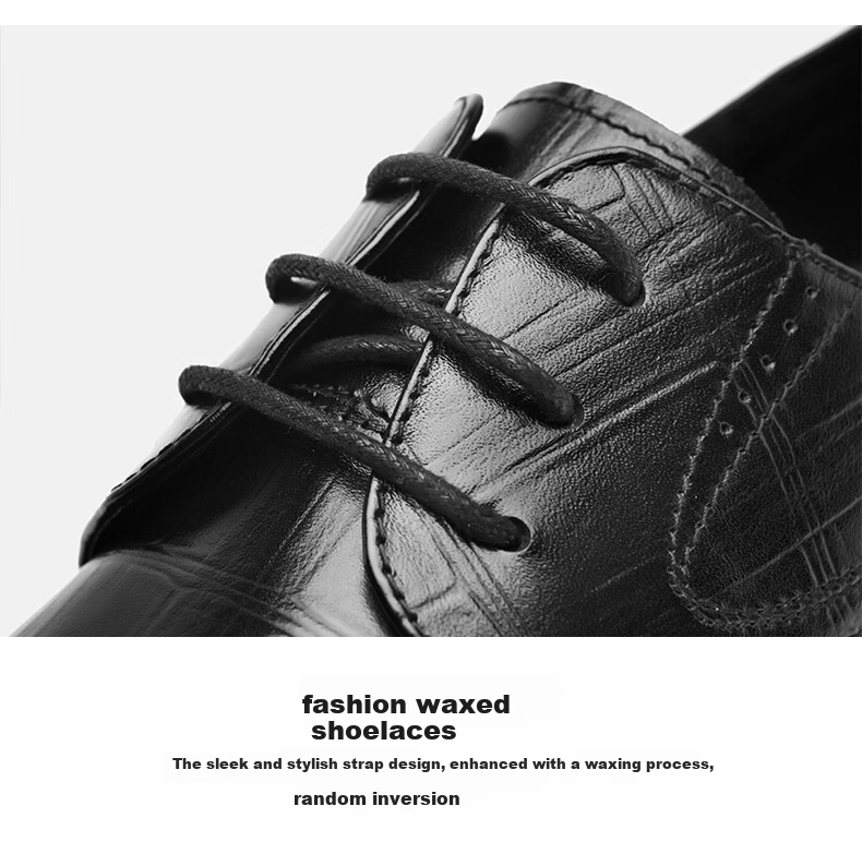 HLA Men's Leather Shoes, Business Genuine Leather Shoes for Men HAAPXM2FAV217, Height-Increasing Style, Size 42 14
