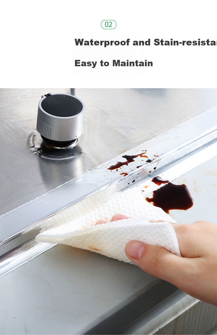 Qinghua Kitchen Oil-Proof Sticker, Tile Gap Filler Strip, Sink And Stove Edge Sealing Strip, Gutter Filling Strip, Silver, 8mm*600cm 4