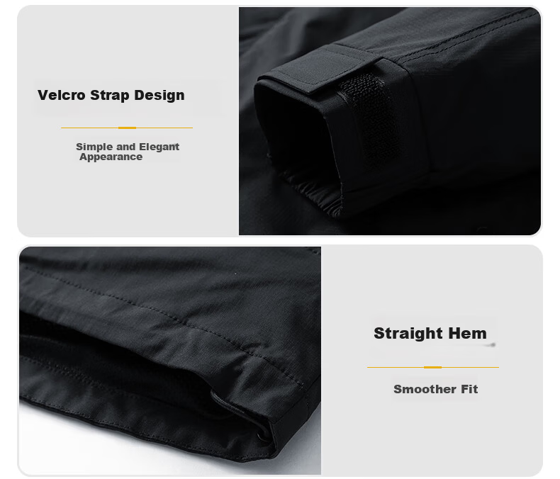 JEEP Men's 3-in-1 Jacket Autumn Winter Outdoor Waterproof Thickened Warm Mountaineering Coat Black 2XL 10