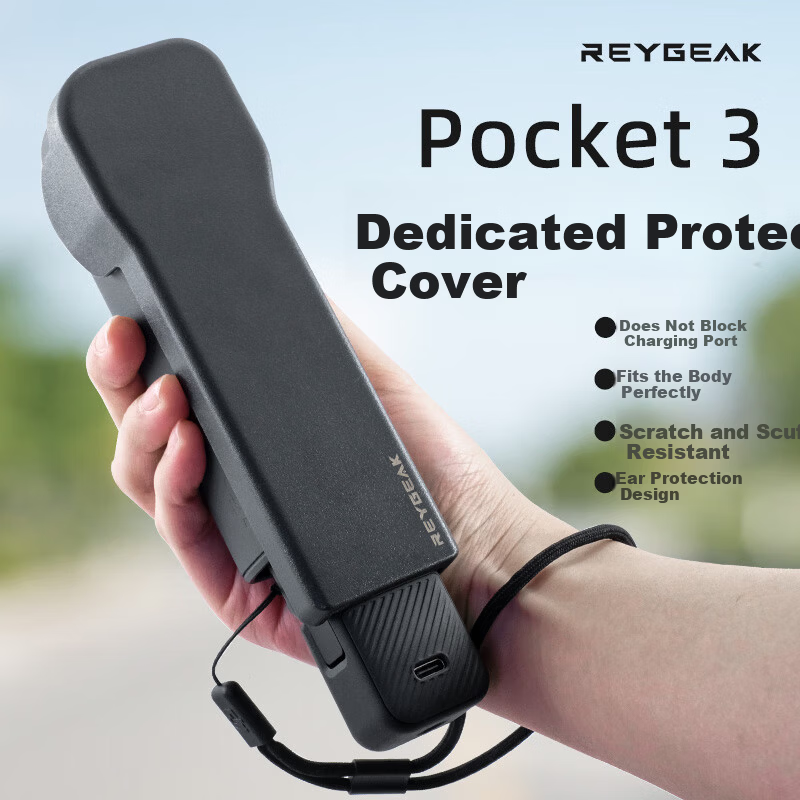 REYGEAK Tempered Glass Screen Protector for DJI Pocket 4 Pro/4/3 AR, Dust-Free, Anti-Scratch, Anti-Glare, Full Coverage Protective Film