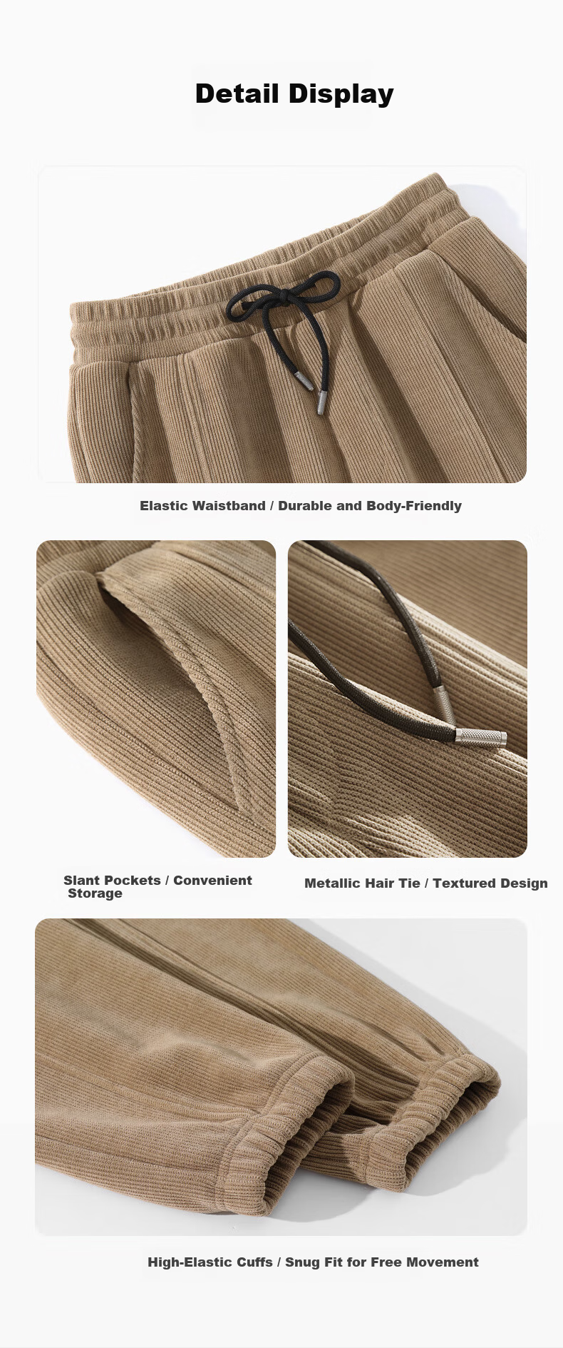 JEANSWEST LIFE Chenille Jogger Pants for Men Spring Autumn Casual Trousers Youth Sports Sweatpants 9