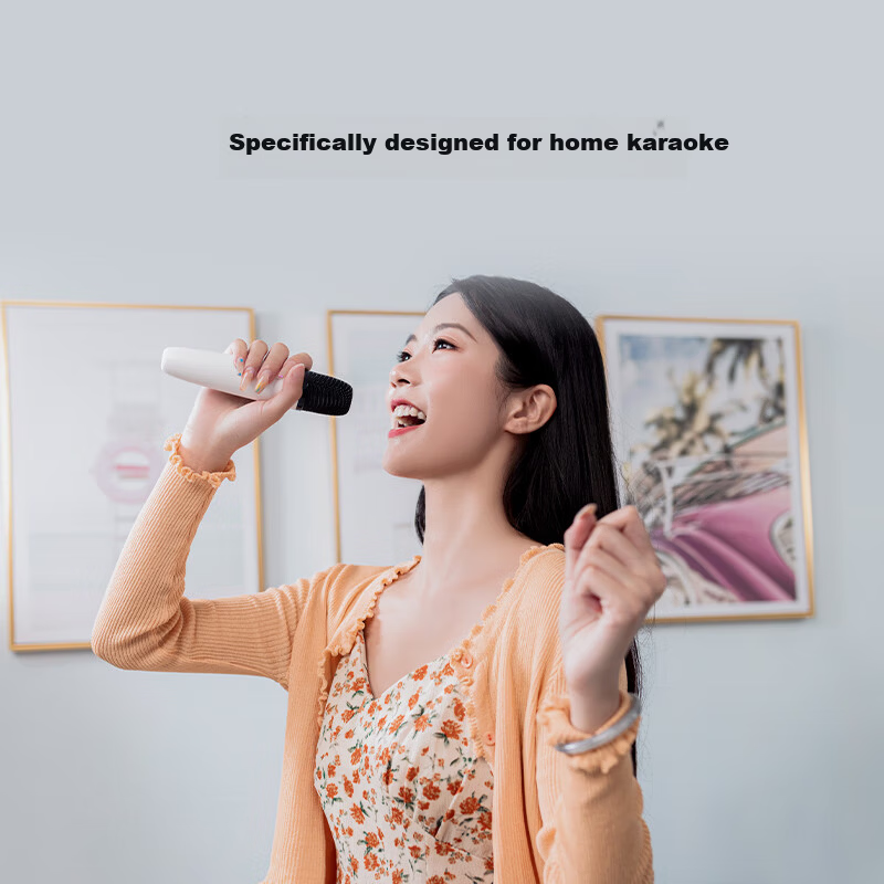 Coocaa Skyworth Cool K-AD Dual Karaoke Microphones for Skyworth TV, Voice-Activated Home KTV, Compact Noise-Canceling Wireless Bluetooth Singing Microphones