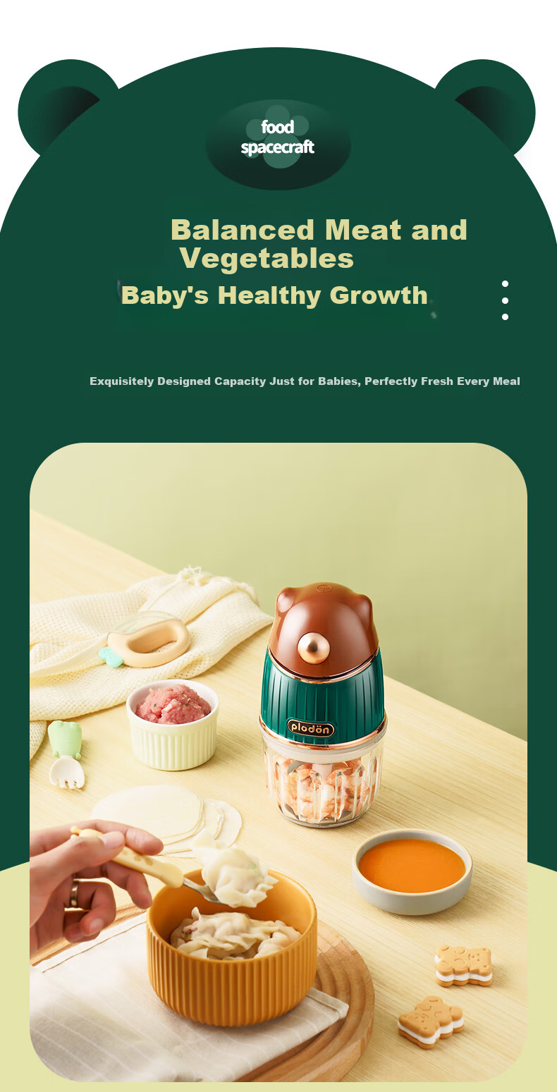PLODON Baby Food Processor, Infant Puree Maker, Food Blender, Baby Food Preparation Tool 20