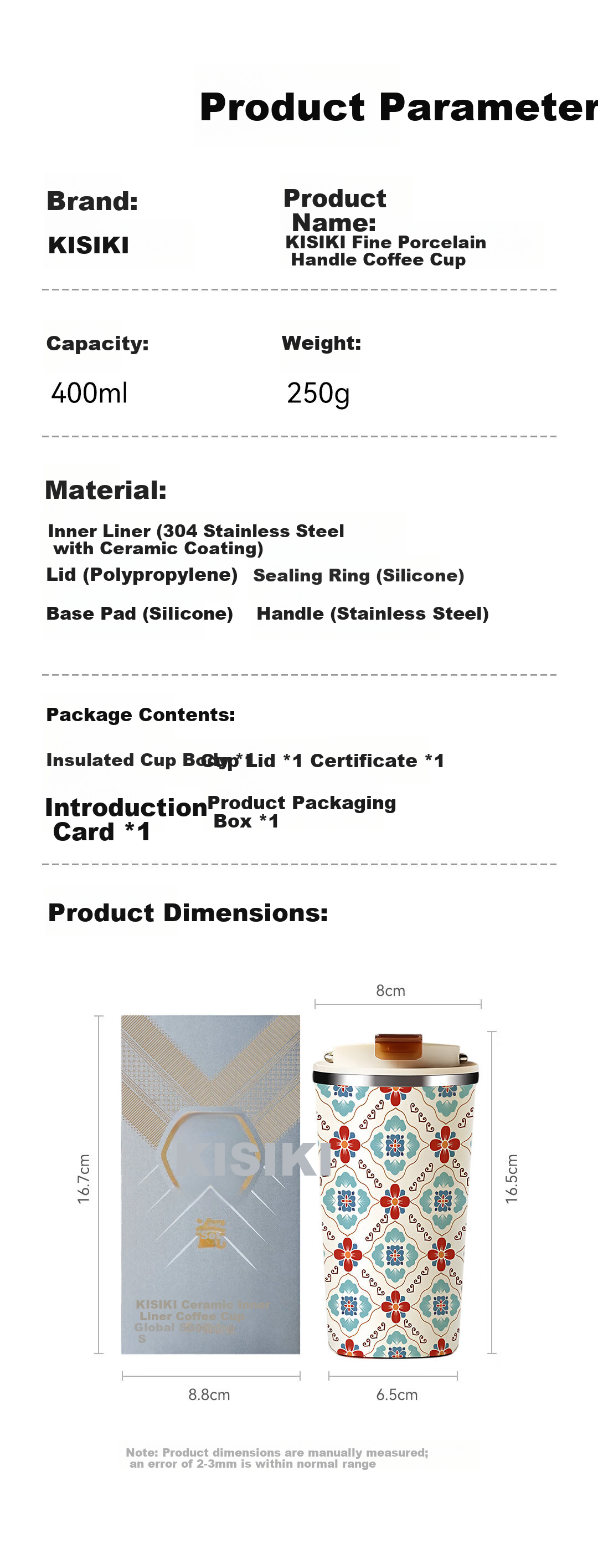 Xishi Insulated Tumbler for Women High-Value Ceramic Liner Coffee Cup Water Bottle Gift Birthday Mother's Day Present 11