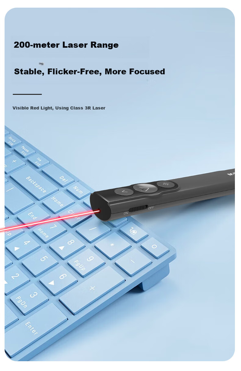 M&G Flip Pen Teacher PPT Presenter Laser Pointer Presentation Clicker Teaching Gift ADG989J4 6