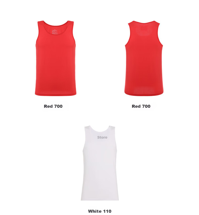 BODYWILD Men's Modal Base Vest Soft Modal Basic Undershirt Red Zodiac Year ZBN11PI1 Red Size 175 4