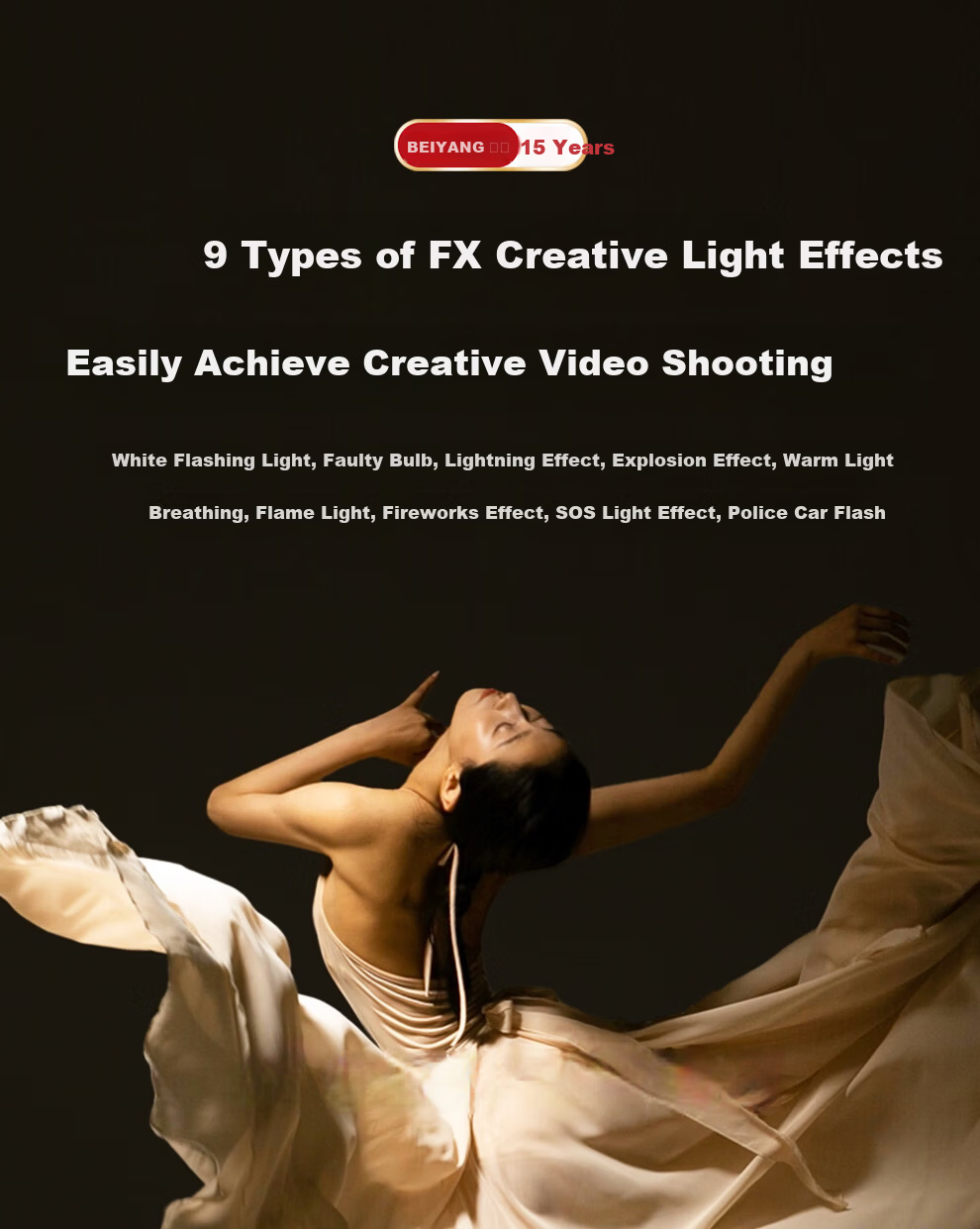 Beiyang 300W Live Streaming Fill Light Professional Spherical Lighting LED Soft Light Beauty Skin Studio Photography Video Continuous Light Film Light 32
