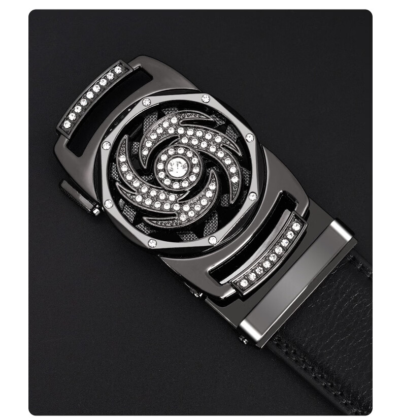 CARTELO "Fortune Turn" Men's Business Casual Genuine Leather Automatic Buckle Belt Gift for Boyfriend Husband Father 17