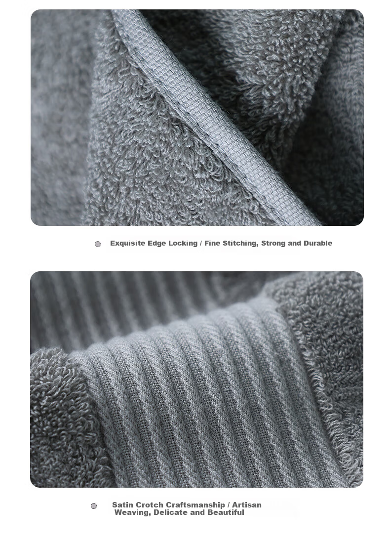 Grace Bath Towel for Home Use, Extra Large Hotel Embroidered Towel for Men And Women, Absorbent Student Large Wrap Towel, Light Gray 70*135cm 14