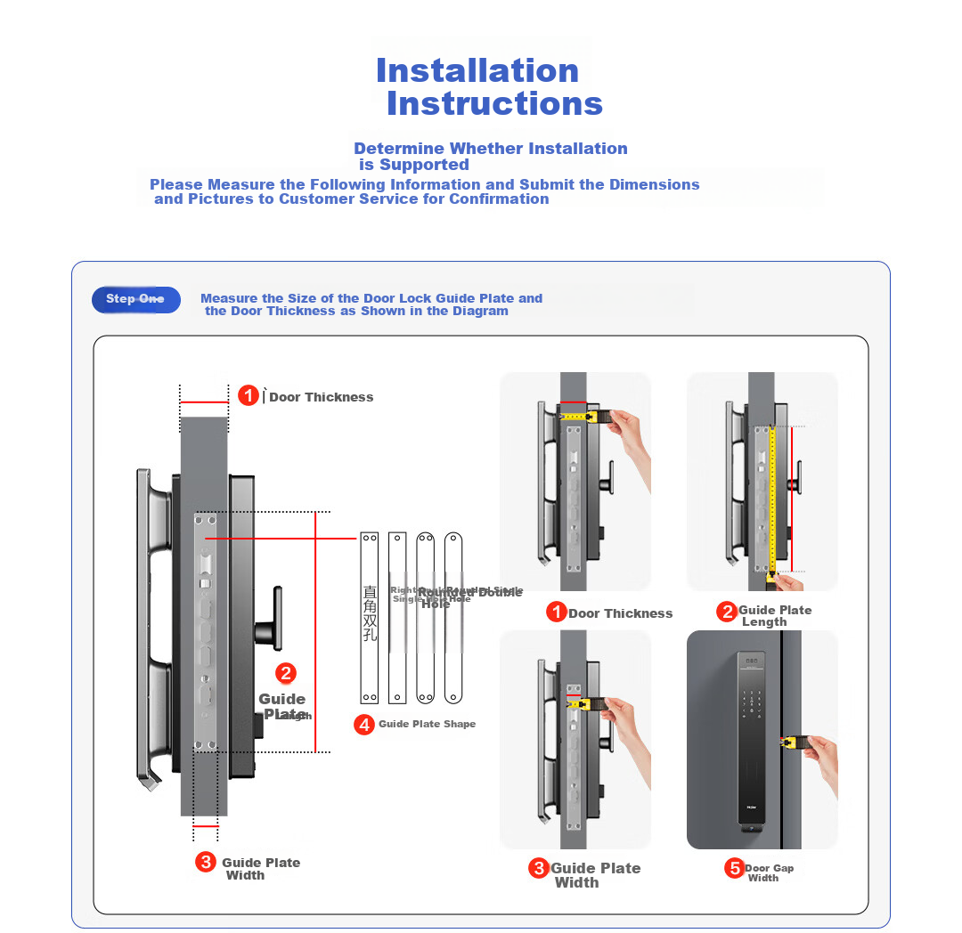 Leader Home Smart Door Lock, Fingerprint Password Lock, Anti-Theft Door Lock, Electronic Lock, Installation Included, Intelligent Fingerprint Password Lock E200 15