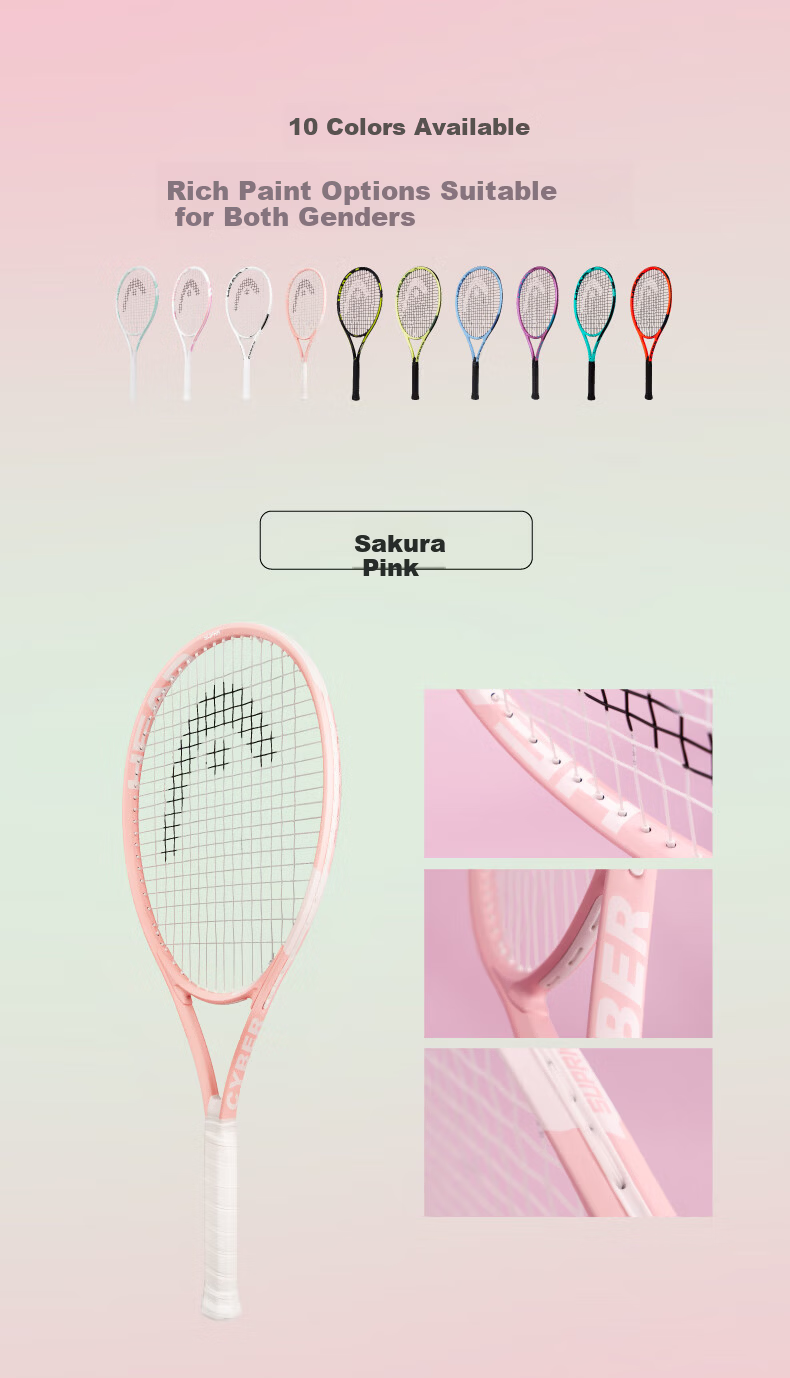 HEAD New Tennis Racket Beginner Unisex College Student Tennis Racket 6