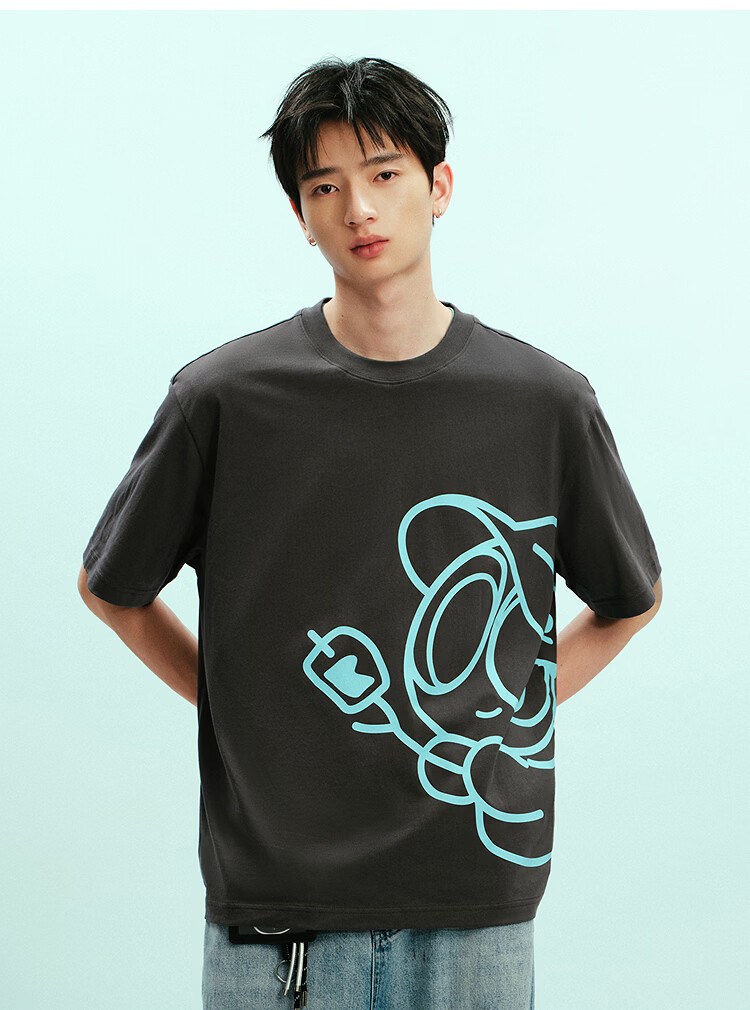Semir Luo Xiaohei Short Sleeve T-Shirt Men Summer Collaboration Printed Knitwear 2026 Trendy Comfortable Top 109326100232 13