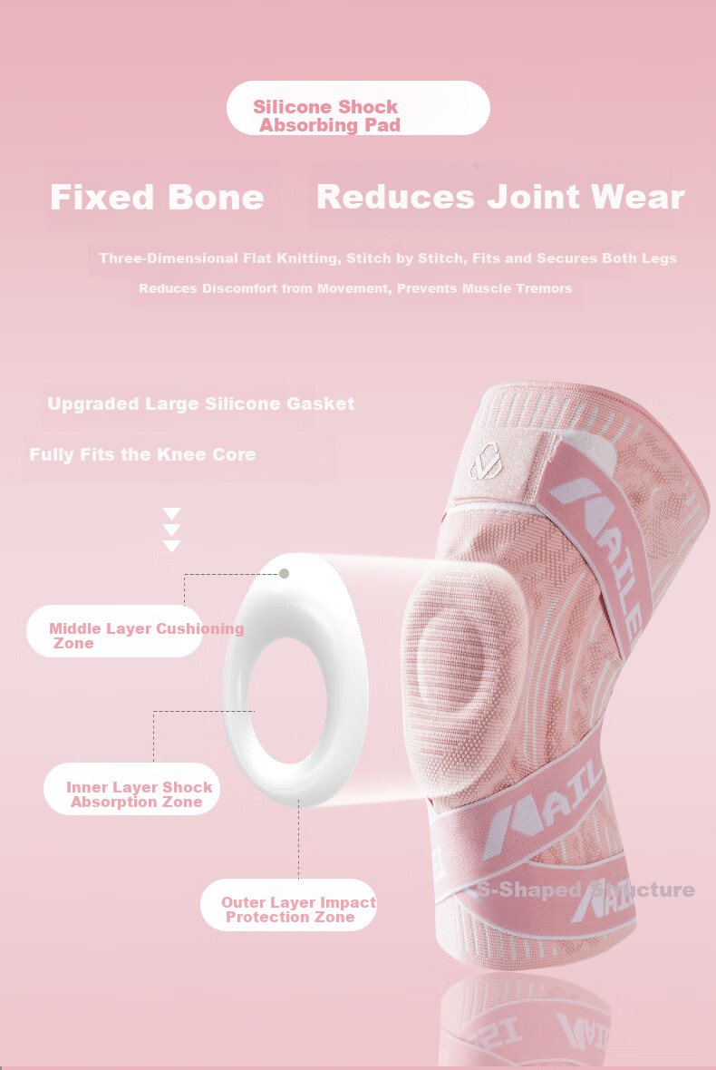 NAILEKESI N Sports Volleyball Knee Pads for Women Joint Protection Knee Brace Meniscus Patella Injury Support Badminton Running Gear 2