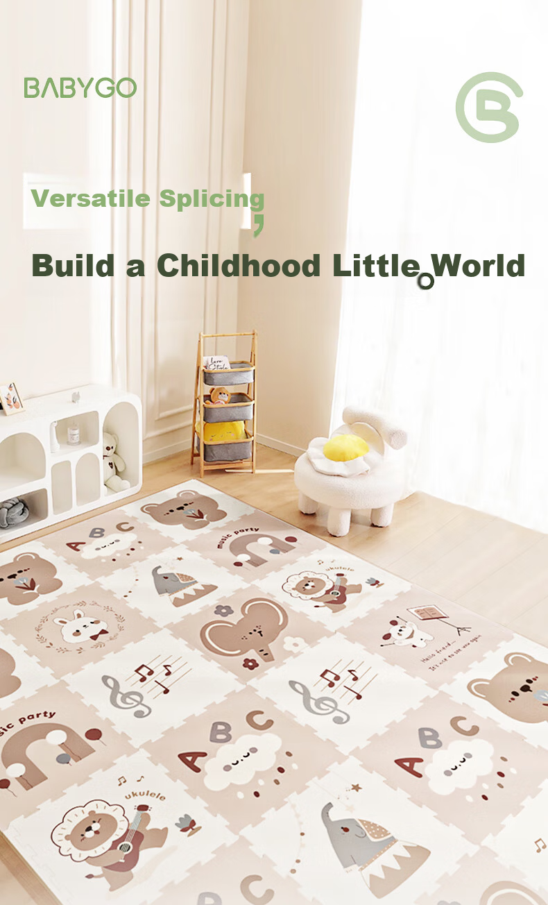 BG-BABYGO Baby Patchwork Crawling Mat Children's Floor Mat XPE Thickened Non-Toxic Odorless Infant Crawling Pad Without Edging Strip 3