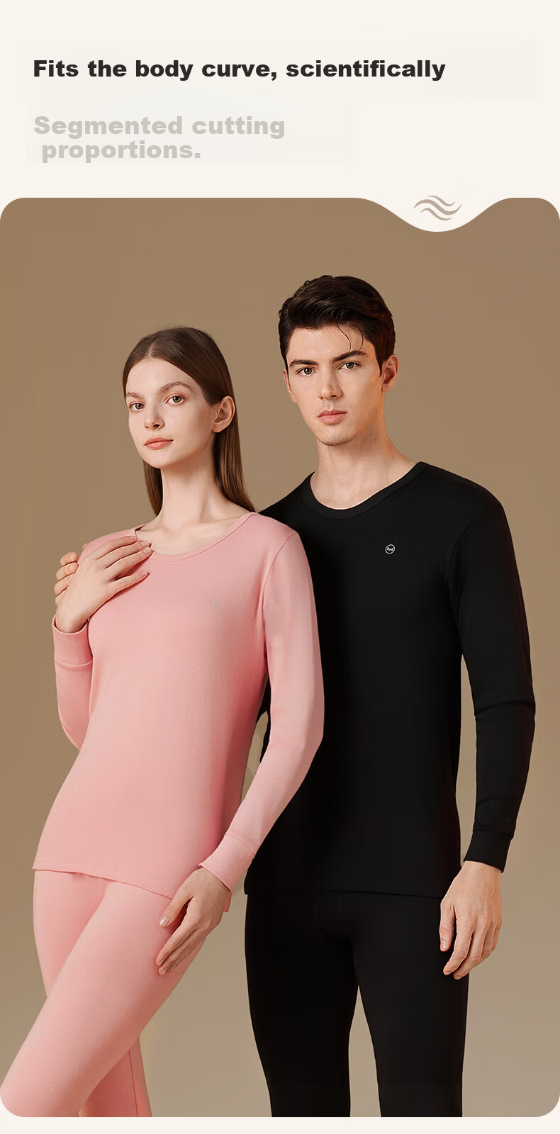 Miiow [Class A 100% Pure Cotton] Women's Autumn Thermal Underwear Set, 10A Antibacterial and Mite-Resistant Cotton Couple Warm Underwear 10
