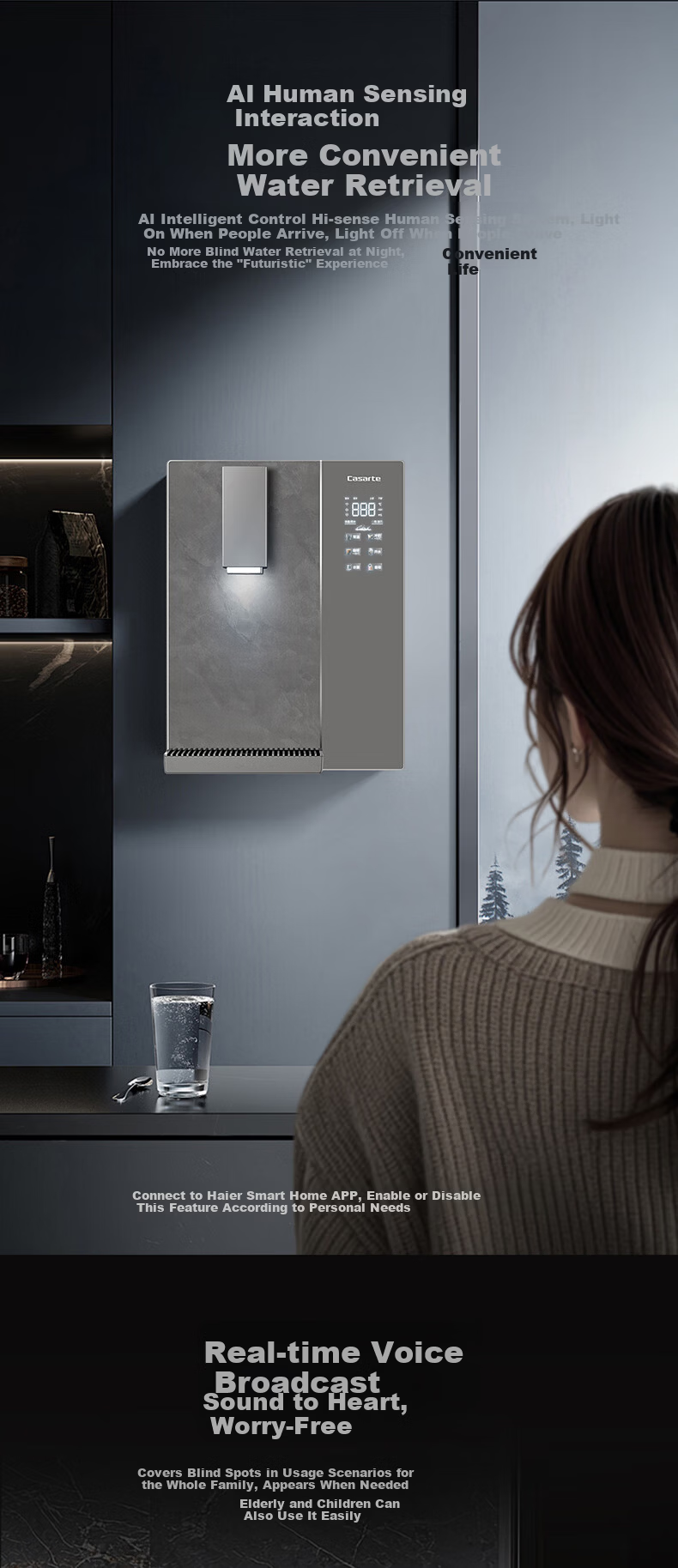 Casarte Wall-Mounted Pipeline Machine Stainless Steel Core Household Sideboard Water Dispenser Main Pipeline Stainless Steel 0 Silicone Odorless Under-Sink RO Machine High Flow Instant Heating Water P 10