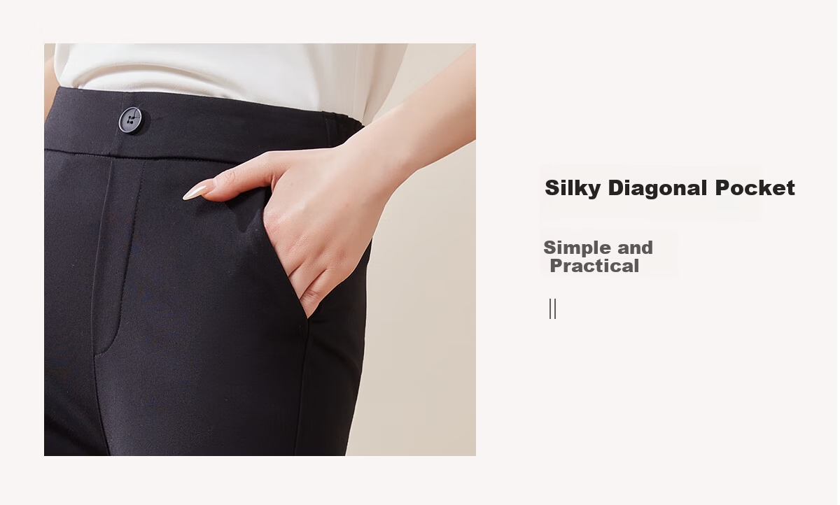 Chushen Spring Autumn Women's Casual High Waist Fashion Slim Fit Flared Suit Pants S141K2006 Black L 6